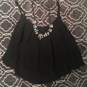 Sheer black crop top